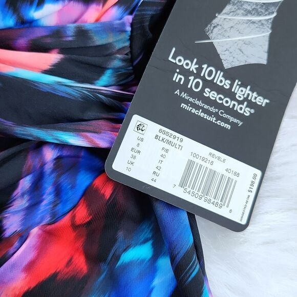 Miraclesuit NWT Fuego Flora Print Revele V-Neck One Piece Swimsuit‎ size 8 - Picture 5 of 9